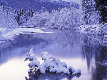 Landscape, Winter, Rivers HD wallpaper