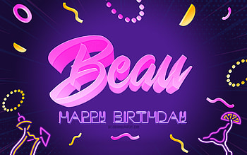 Happy Birtay Beau, , Purple Party Background, Beau, creative art, Happy Beau birtay, Beau name, Beau Birtay, Birtay Party Background HD wallpaper