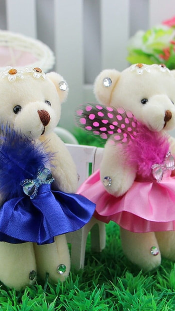 Cute Teddy, Cute, Mini, Teddy, Frock HD phone wallpaper