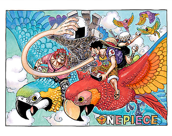 Supernova Trio Pirates Cover Page, Monster Trio, Trafalgar Law, Monkey D. Luffy, Eustass Kid, Anime, One Piece HD wallpaper