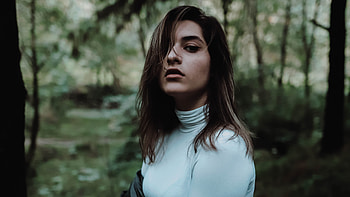 Women Wearing White Turtleneck , girls, model HD wallpaper