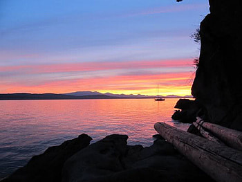 Galiano Island, BC, Canada, island, beautiful, canada, bc, galiano, sunset, beach HD wallpaper