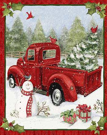 Red truck, automotive lighting, car HD phone wallpaper