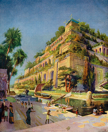 Seven Wonders, Ancient World, Hanging Gardens HD phone wallpaper