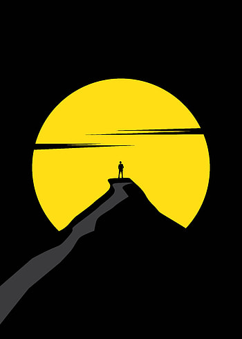 Art, Vector, Silhouette, Full Moon HD phone wallpaper