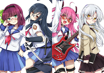 Angel Beats Girls, cute, girls, anime, pretty HD wallpaper