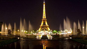 Paris at night, Eiffel Tower, Mesmerizing view, Nighttime HD wallpaper