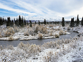 Landscape, Winter, Rivers HD wallpaper