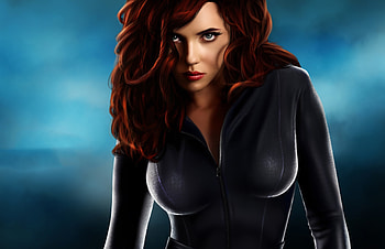 Black Widow, hot avenger, art HD wallpaper