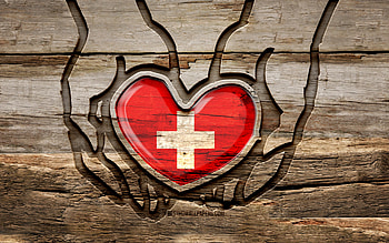 I love Switzerland, , wooden carving hands, Day of Switzerland, Flag of Switzerland, creative, Switzerland flag, Swiss flag, Switzerland flag in hand, Take care Switzerland, wood carving, Europe, Switzerland HD wallpaper