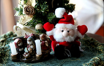 Holidays, Santa Claus, Toys, Candles, Christmas Tree, Stand HD wallpaper