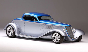 Chip Foose and Marcel DeLay Converted This Speed33 Cabrio Into A Hardtop Coupe, Silver, Hotrod, Blue, Ford HD wallpaper