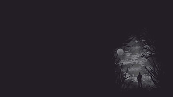 Dark Vector Men Males Trees Forest Creepy At Dark HD wallpaper