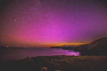 Pink Sky Full Of Stars Horizon, stars, sky, horizon, nature, pink, dusk, dawn, ocean HD wallpaper