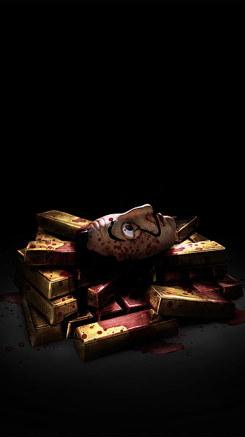 Gold n mask, gold, mask, money heist HD phone wallpaper