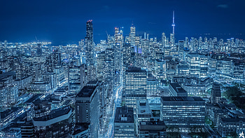 Man Made - Toronto Skyscraper City Night Canada HD wallpaper