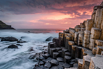Sunset, Sea, Rock, Landscape HD wallpaper