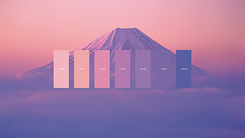Color Palette, Mount Fuji, resolution, Tranquil vibes HD wallpaper