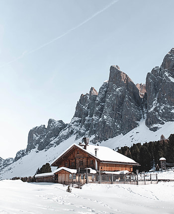 Nature, Mountains, Snow, House, Country, Villa HD phone wallpaper