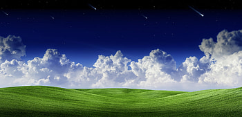Landscape, grass, sky, nature HD wallpaper