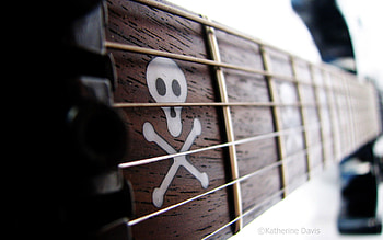 SKULL GUITAR, skull, guitar, music, instrument HD wallpaper