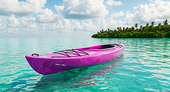 Vibrant Kayak Serenity - Ultra, kayak, water, tropical, ocean, cloud HD wallpaper