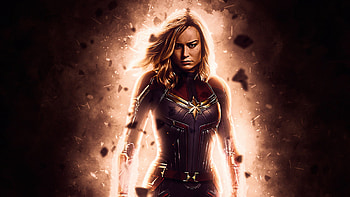 Captain Marvel Fire, captain-marvel, superheroes, artwork, artstation HD wallpaper
