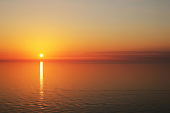 Calm Body Of Water During Sunset, relaxing, sunset, ocean, sea, nature HD wallpaper