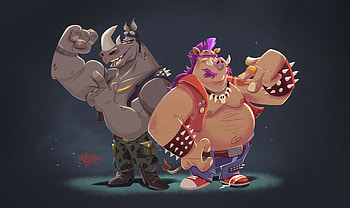 Tmnt, Comics, Bebop (Tmnt), Rocksteady (Tmnt), Teenage Mutant Ninja Turtles HD wallpaper