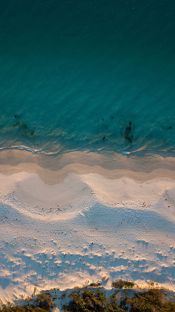 Nature, Water, Sea, Beach, Sand, View From Above HD phone wallpaper
