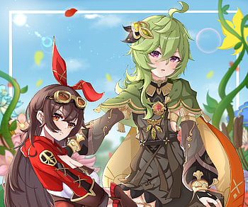 Amber & Collei, Amber (Genshin Impact), Collei (Genshin Impact), video game, Genshin Impact HD wallpaper
