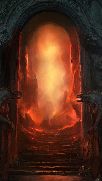 Diablo, Hellish landscapes, Dark fantasy HD phone wallpaper