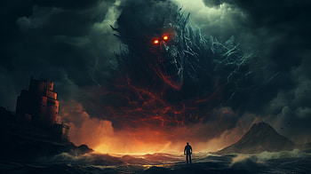 Epic Monster Encounter, monster, fantasy, creature HD wallpaper