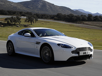 Mountains, Aston Martin, Cars, Side View, Speed, 2011, V8, Vantage HD wallpaper