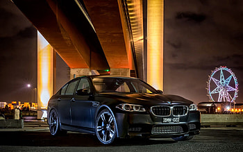 Bmw, Night, Cars, City, Sedan, M5 HD wallpaper