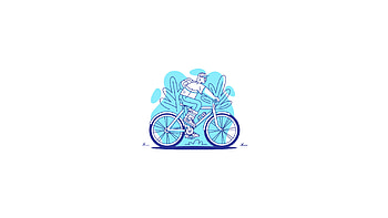 Minimal, man, cycling, digital art HD wallpaper