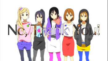 No Thank You!, ritsu, no, yui, mugui, mio akiyama, you, htt, thank, k-on, no thank you HD wallpaper