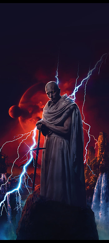 Gorr thor, lightning, love, art, bale, Christian, thunder HD phone wallpaper