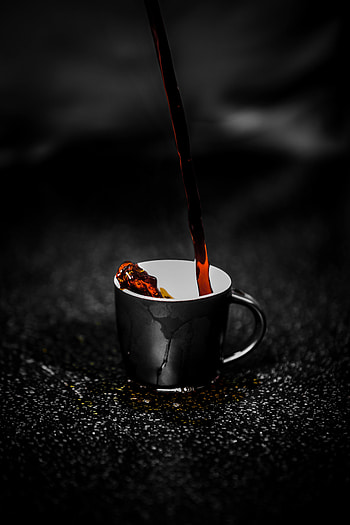 Drops, Dark, Cup, Tea, Jet HD phone wallpaper