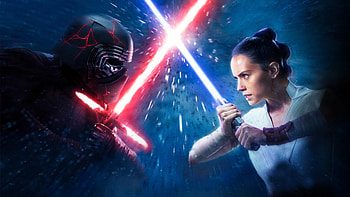 Rey vs Kylo Ren in Star Wars Rise of Skywalker HD wallpaper