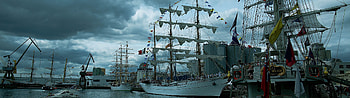 Sailing ship vehicle, Dock shipyard, Dual monitor , Nautical mast HD wallpaper