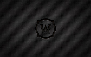 World of Warcraft carbon logo, , grunge art, WoW, carbon background, creative, World of Warcraft black logo, games brands, WoW logo, World of Warcraft logo, World of Warcraft HD wallpaper