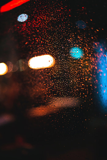 Drops, Lights, Macro, Wet, Glass HD phone wallpaper