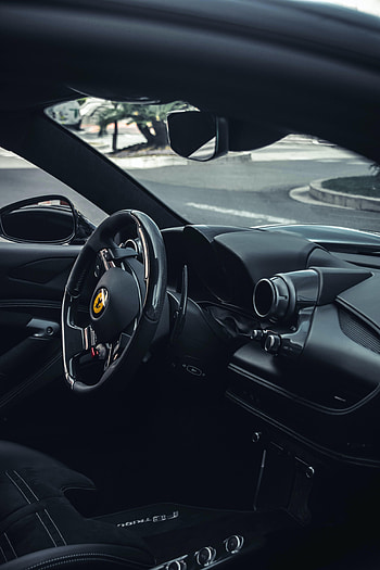 Sports, Ferrari, Cars, Car, Sports Car, Steering Wheel, Rudder, Salon HD phone wallpaper