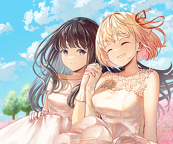 Chisato Nishikigi & Takina Inoue, Takina Inoue, Chisato Nishikigi, Anime, Lycoris Recoil HD wallpaper