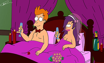 Futurama First night wedding, girl, tv, toon, anime HD wallpaper