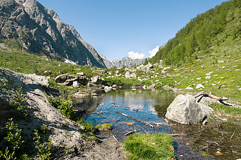 Landscape, Nature, Stones, Mountains, Rocks, Lake, Valley HD wallpaper
