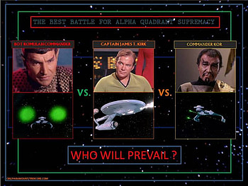Who Will Prevail?, kor, romulan commander, star trek, kirk HD wallpaper