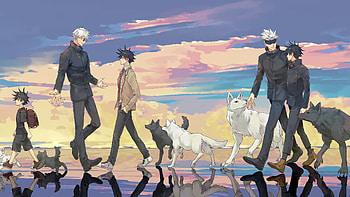 Jujutsu Kaisen, Satoru Gojo, Megumi Summons, PC HD wallpaper