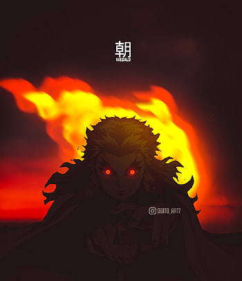 Rengoku, hashira flam, hashira, rengoku kyujiro HD phone wallpaper